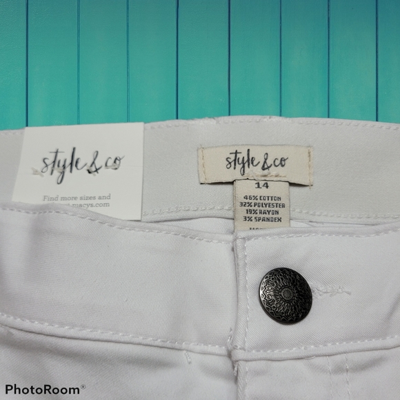 Style & Co White Ankle Pants Sz 14 NWT - Picture 5 of 8